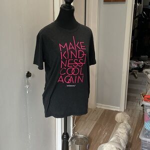 P428. Next Level Apparel Dark Gray Tee with Pink Print from Unlearn |M